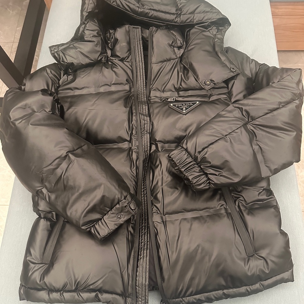 Prada Shiny Black Quilted Jacket
